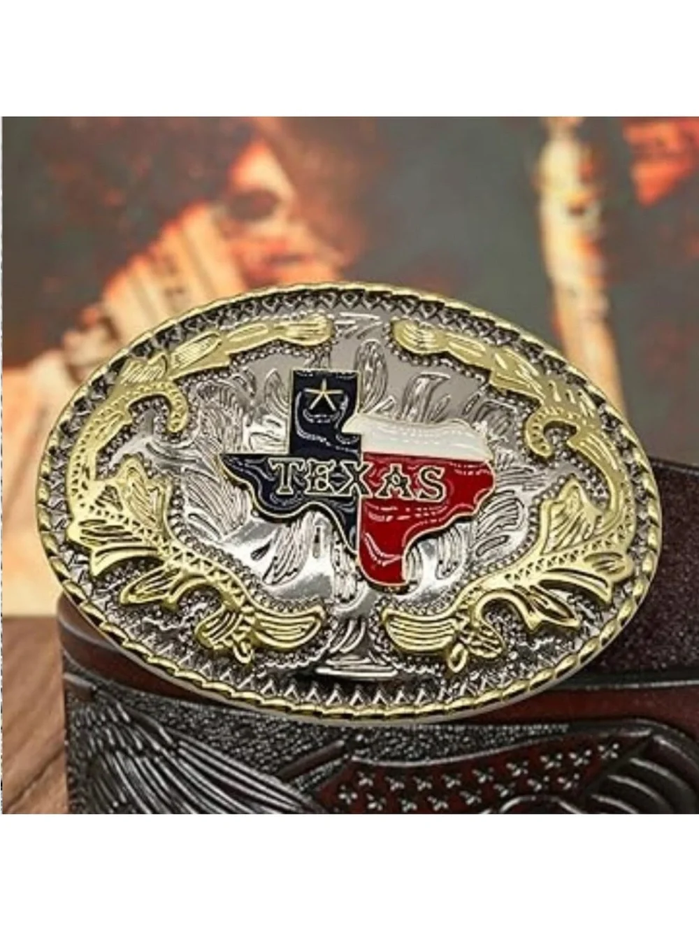 Big Texas Belt Buckle Texas Flag Cowboy Western Rodeo